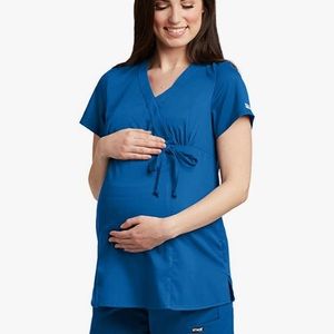 Grey’s Anatomy Maternity Scrub Top Color Royal XS
